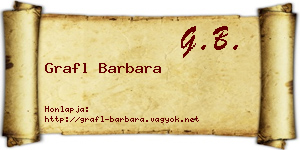 Grafl Barbara névjegykártya